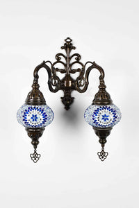 Turkish Light Double Wall Hanging Blue Aqua Round Lighting Sydney Grand Bazaar 