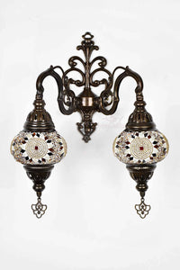 Turkish Light Double Wall Hanging Brown Circle Beads Lighting Sydney Grand Bazaar 