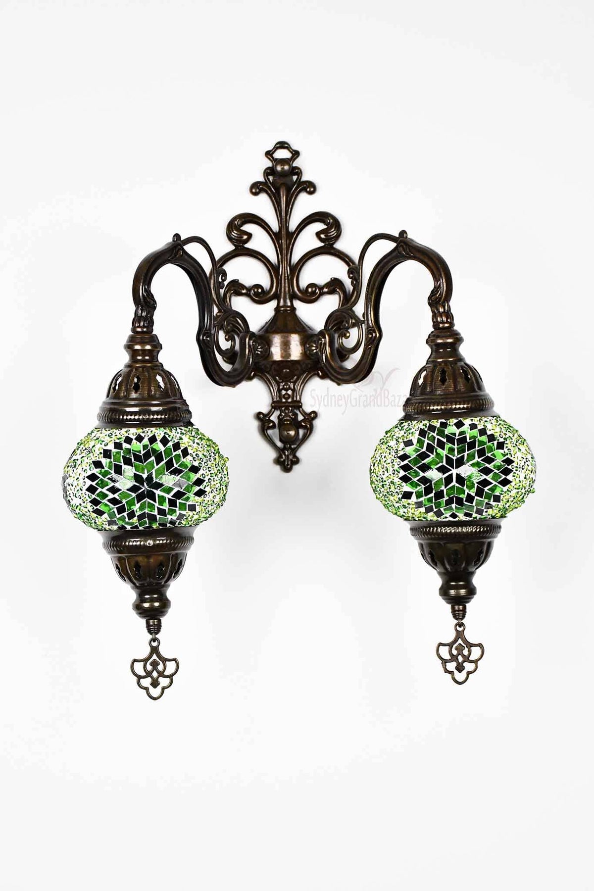 Turkish Light Double Wall Hanging Green Star Beads Lighting Sydney Grand Bazaar 