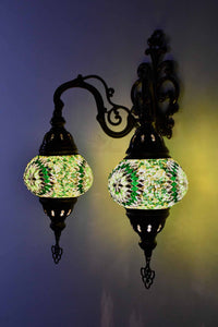 Turkish Light Double Wall Hanging Green Star Beads Mirror Lighting Sydney Grand Bazaar 