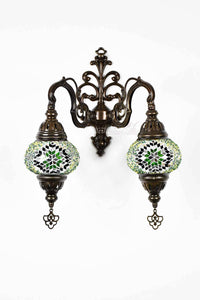 Turkish Light Double Wall Hanging Green Star Beads Mirror Lighting Sydney Grand Bazaar 