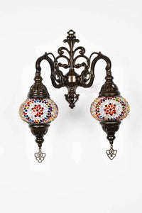 Turkish Light Double Wall Hanging Multicoloured Beads Red Lighting Sydney Grand Bazaar 