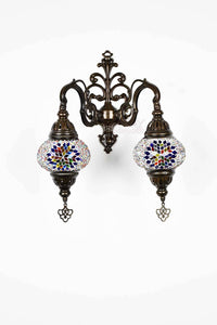 Turkish Light Double Wall Hanging Multicoloured Beads Star Blue Lighting Sydney Grand Bazaar 