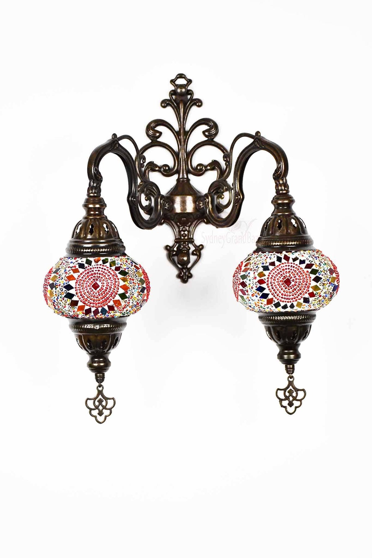 Turkish Light Double Wall Hanging Multicoloured Red Circle Lighting Sydney Grand Bazaar 