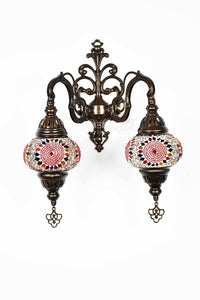 Turkish Light Double Wall Hanging Multicoloured Red Circle Lighting Sydney Grand Bazaar 