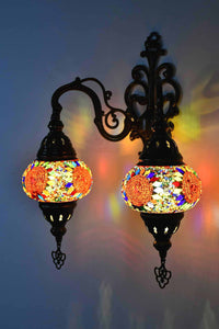 Turkish Light Double Wall Hanging Multicoloured Red Circle Lighting Sydney Grand Bazaar 