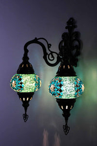 Turkish Light Double Wall Hanging Sea Green Round Star Lighting Sydney Grand Bazaar 