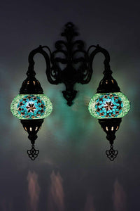 Turkish Light Double Wall Hanging Sea Green Round Star Lighting Sydney Grand Bazaar 