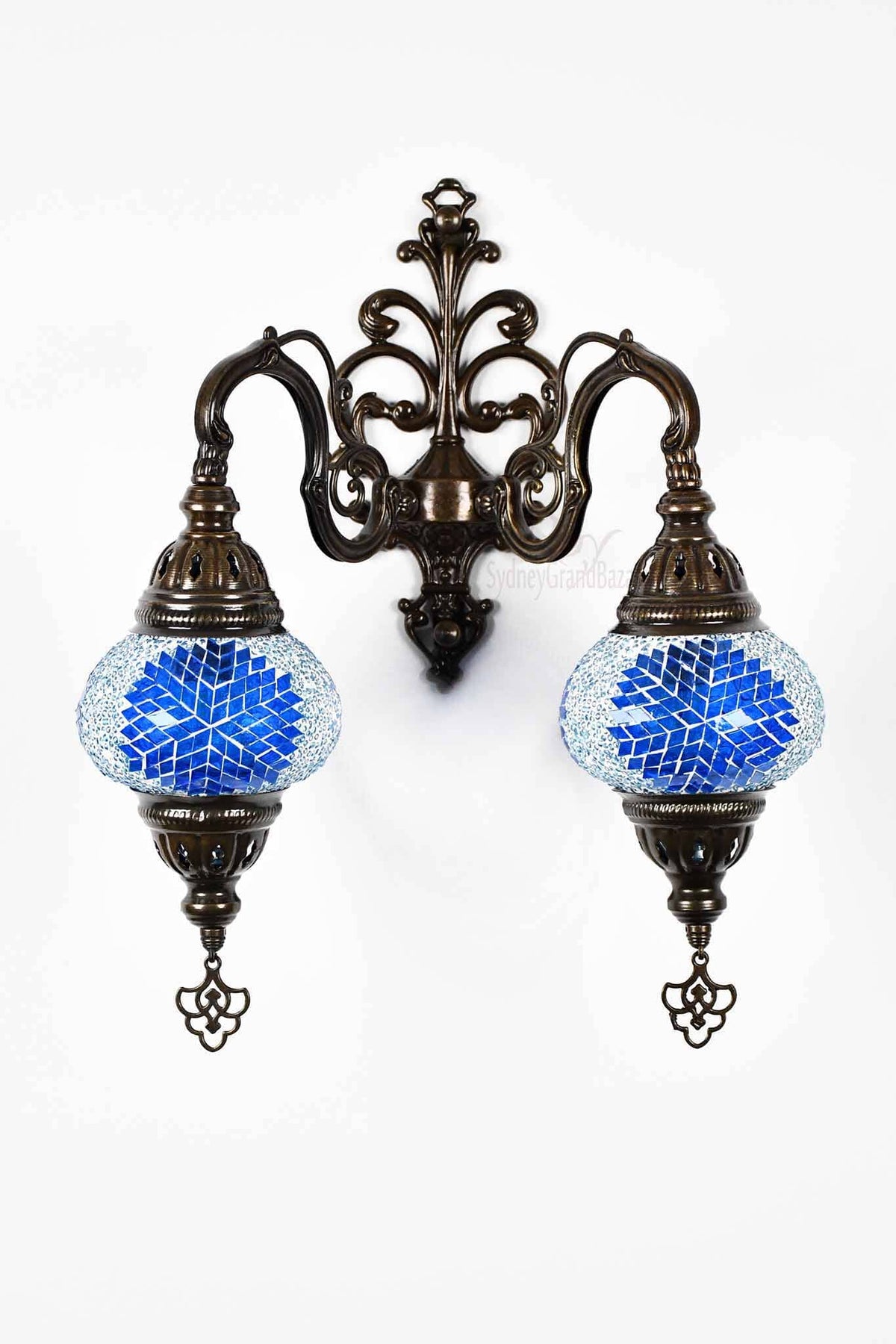 Turkish Light Double Wall Hanging Turquoise Star Beads Lighting Sydney Grand Bazaar 