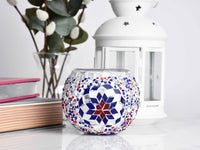 Turkish Mosaic Candle Holder Blue Red Star Lighting Sydney Grand Bazaar 