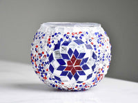 Turkish Mosaic Candle Holder Blue Red Star Lighting Sydney Grand Bazaar 