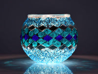Turkish Mosaic Candle Holder Blue Turquoise Lighting Sydney Grand Bazaar 