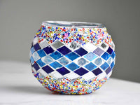 Turkish Mosaic Candle Holder Colorful Blue Infinity Lighting Sydney Grand Bazaar 