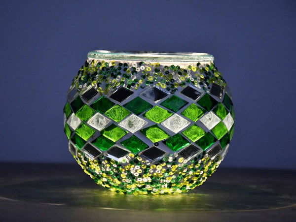 Turkish Mosaic Candle Holder Green Design 2 Lighting Sydney Grand Bazaar 