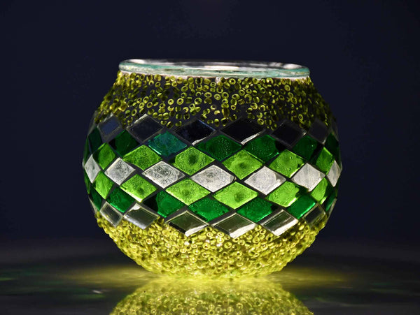 Turkish Mosaic Candle Holder Infinity Green Design 1 Lighting Sydney Grand Bazaar 