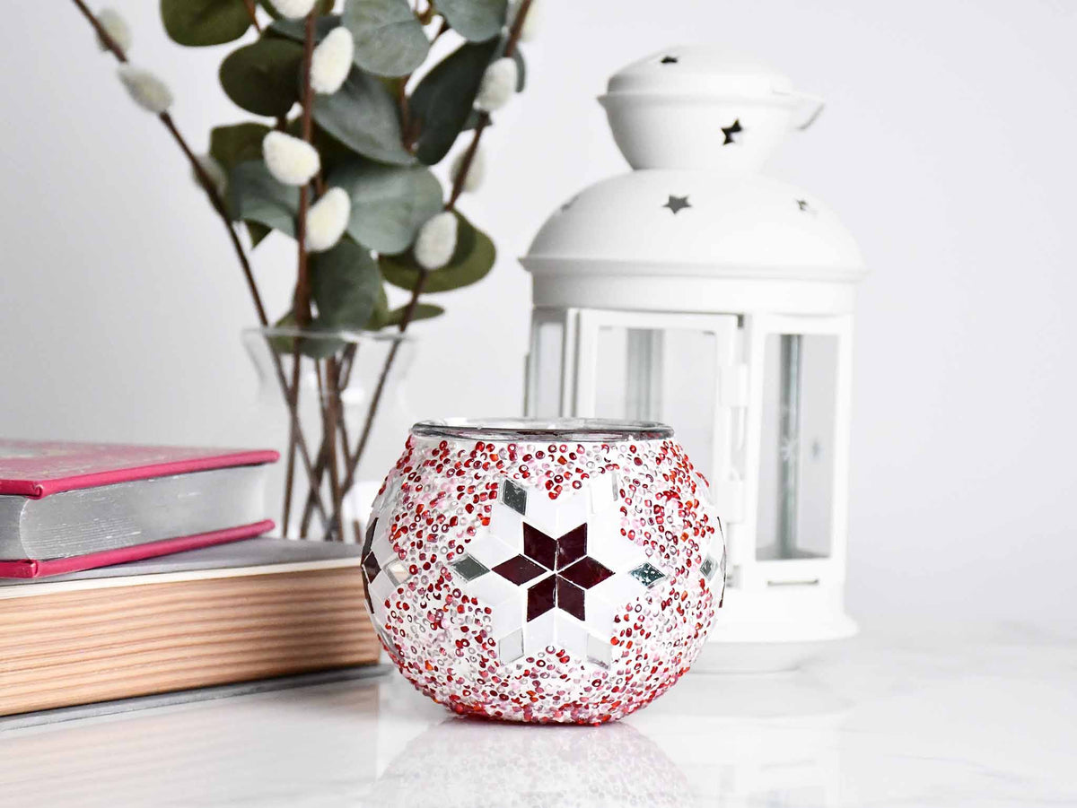 Turkish Mosaic Candle Holder Red Star Lighting Sydney Grand Bazaar 