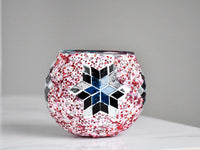 Turkish Mosaic Candle Holder Red Star Blue Lighting Sydney Grand Bazaar 