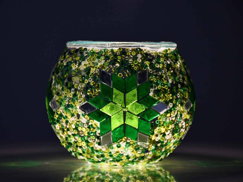 Turkish Mosaic Candle Holder Star Green Design 1 Lighting Sydney Grand Bazaar 