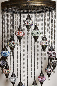 Turkish Mosaic Chandelier Light 16 Globes Lighting Sydney Grand Bazaar 