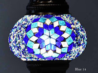 Turkish Mosaic Glass Shade Patterns and Colours Lighting Sydney Grand Bazaar Blue 14 