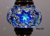 Turkish Mosaic Glass Shade Patterns and Colours Lighting Sydney Grand Bazaar Blue 03 