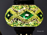 Turkish Mosaic Glass Shade Patterns and Colours Lighting Sydney Grand Bazaar Green 09 