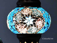 Turkish Mosaic Glass Shade Patterns and Colours Lighting Sydney Grand Bazaar Colourful 60 