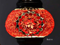 Turkish Mosaic Glass Shade Patterns and Colours Lighting Sydney Grand Bazaar Red 01 