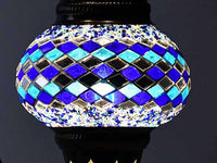 Turkish Mosaic Glass Shade Patterns and Colours Lighting Sydney Grand Bazaar Blue 13 