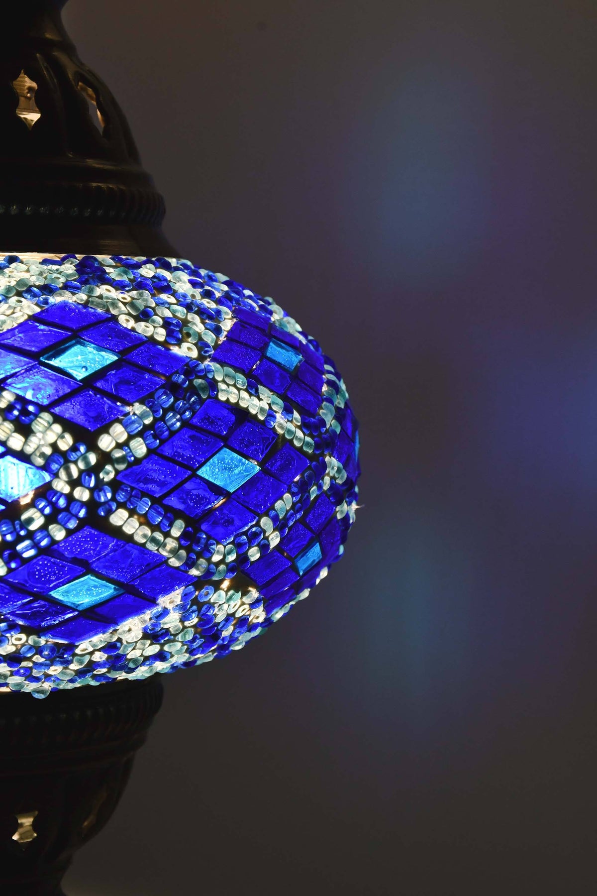 Turkish Mosaic Table Lamp Blue Long Kilim Lighting Sydney Grand Bazaar 