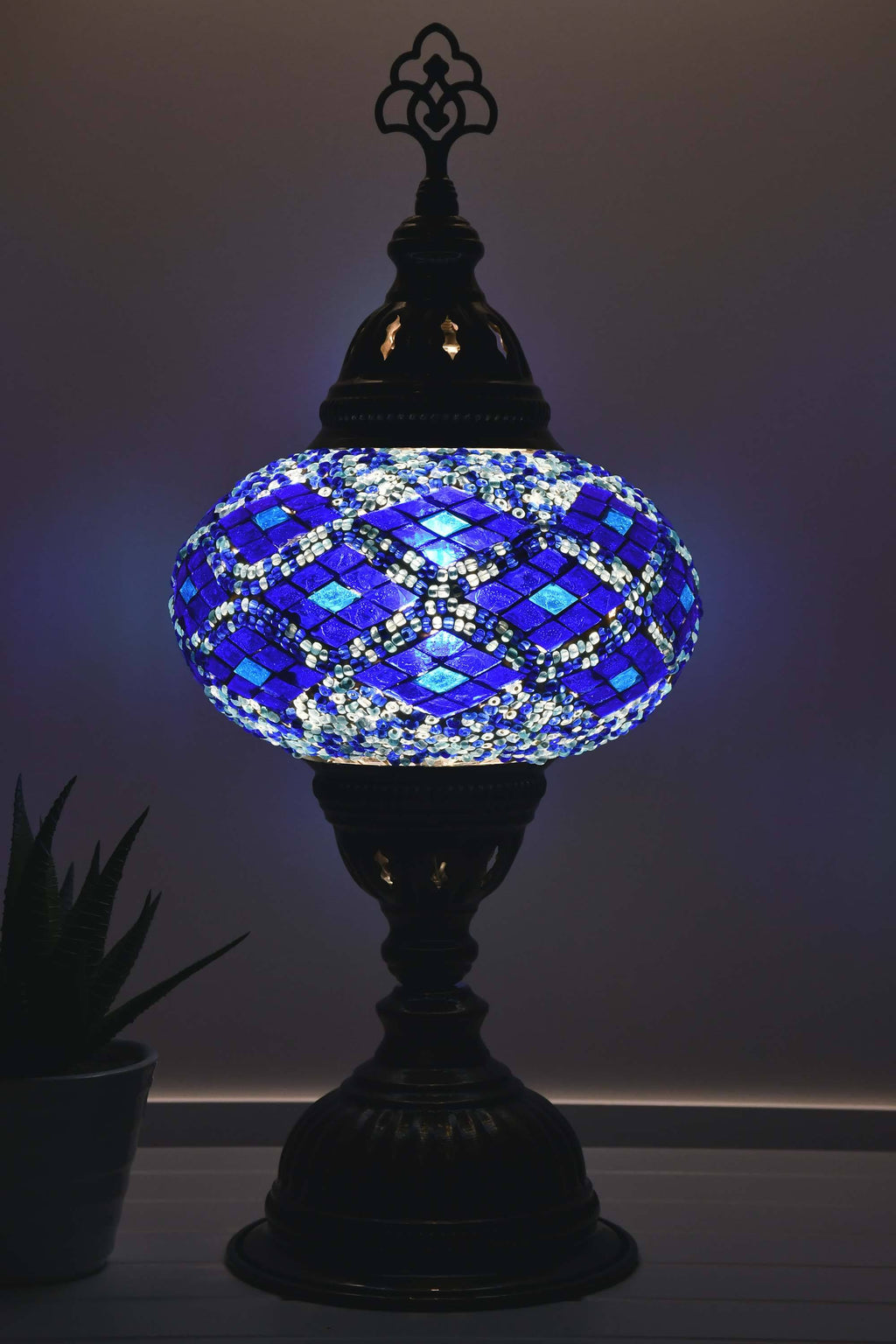 Turkish Mosaic Table Lamp Blue Long Kilim Lighting Sydney Grand Bazaar 
