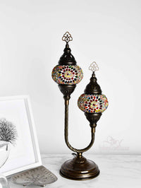 Turkish Mosaic Table Lamp Double X Small Colorful Circle Beads 1 Lighting Sydney Grand Bazaar 