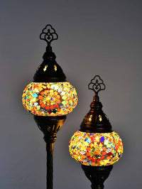 Turkish Mosaic Table Lamp Double X Small Colorful Circle Beads 1 Lighting Sydney Grand Bazaar 
