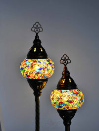 Turkish Mosaic Table Lamp Double X Small Colorful Kilim Lighting Sydney Grand Bazaar 