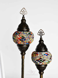 Turkish Mosaic Table Lamp Double X Small Colorful Kilim Lighting Sydney Grand Bazaar 