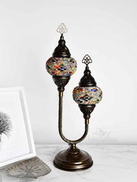 Turkish Mosaic Table Lamp Double X Small Colorful Kilim Lighting Sydney Grand Bazaar 