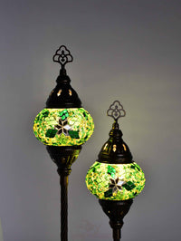 Turkish Mosaic Table Lamp Double X Small Green Lighting Sydney Grand Bazaar 