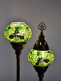 Turkish Mosaic Table Lamp Double X Small Green Lighting Sydney Grand Bazaar 