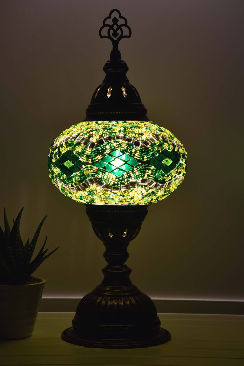 Turkish Mosaic Table Lamp Green Kilim Lighting Sydney Grand Bazaar 
