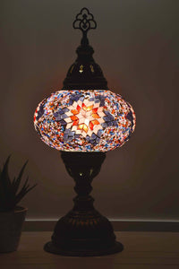 Turkish Mosaic Table Lamp Maroon Purple Star Lighting Sydney Grand Bazaar 