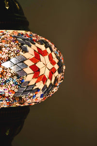 Turkish Mosaic Table Lamp Maroon Purple Star Lighting Sydney Grand Bazaar 