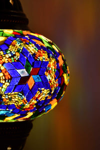 Turkish Mosaic Table Lamp Multicoloured Blue Star Lighting Sydney Grand Bazaar 
