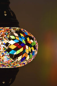 Turkish Mosaic Table Lamp Multicoloured Fancy Star Beads Lighting Sydney Grand Bazaar 