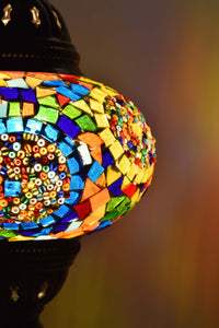 Turkish Mosaic Table Lamp Multicoloured Glass Circle Lighting Sydney Grand Bazaar 