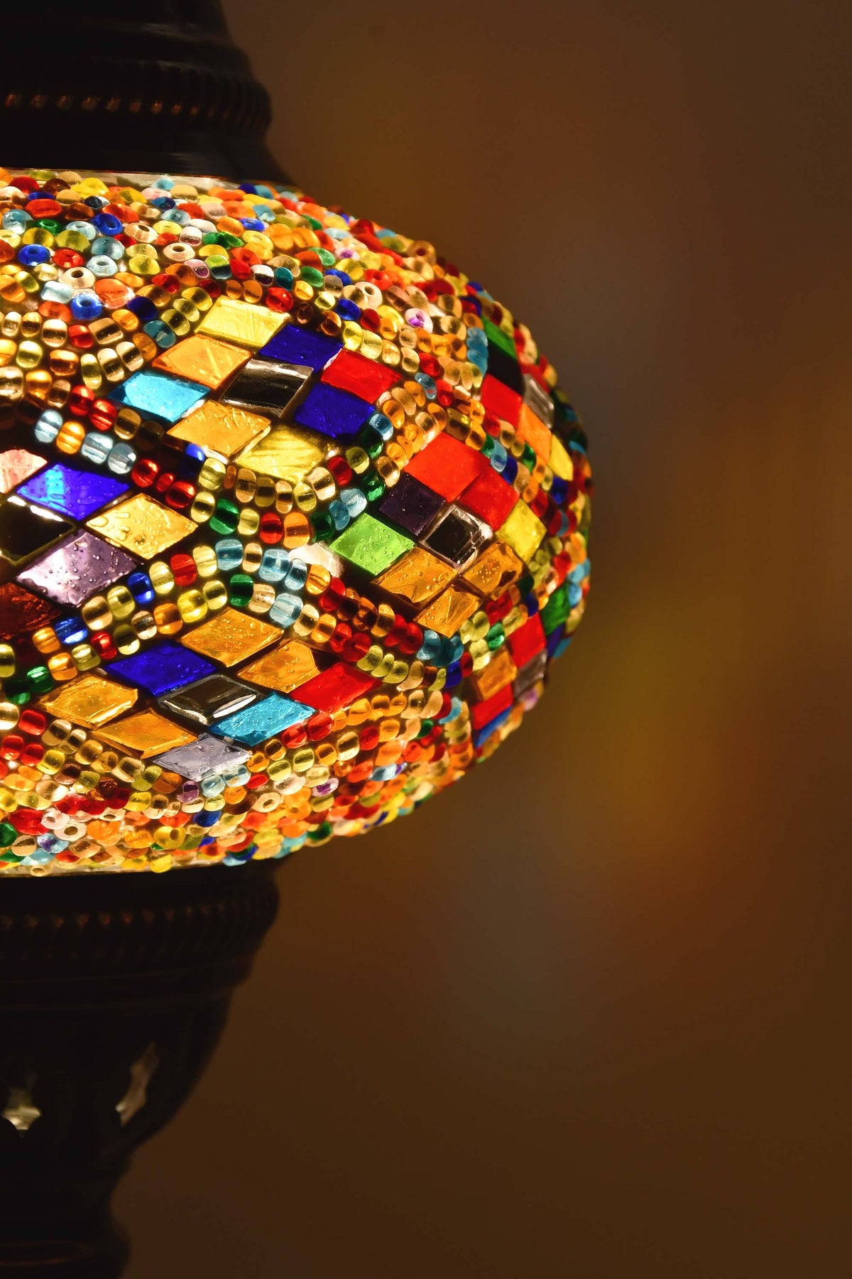 Turkish Mosaic Table Lamp Multicoloured Long Kilim Lighting Sydney Grand Bazaar 