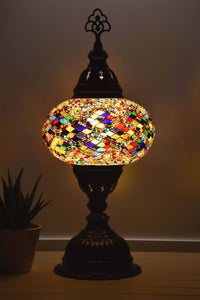 Turkish Mosaic Table Lamp Multicoloured Long Kilim Lighting Sydney Grand Bazaar 