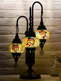 Turkish Mosaic Table Lamp Triple X Small Colourful Circle Beads Lighting Sydney Grand Bazaar 