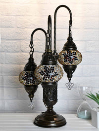 Turkish Mosaic Table Lamp Triple X Small Golden Brown Lighting Sydney Grand Bazaar 