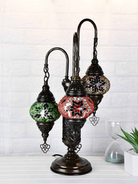 Turkish Mosaic Table Lamp Triple X Small Mixed Design 2 Lighting Sydney Grand Bazaar 