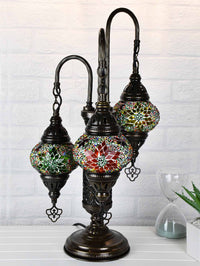 Turkish Mosaic Table Lamp Triple X Small Multicolour Star Beads Lighting Sydney Grand Bazaar 
